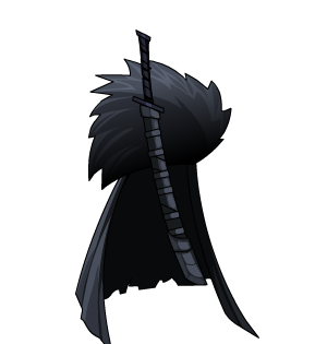 Dark Frost Wolf Cape and Blade